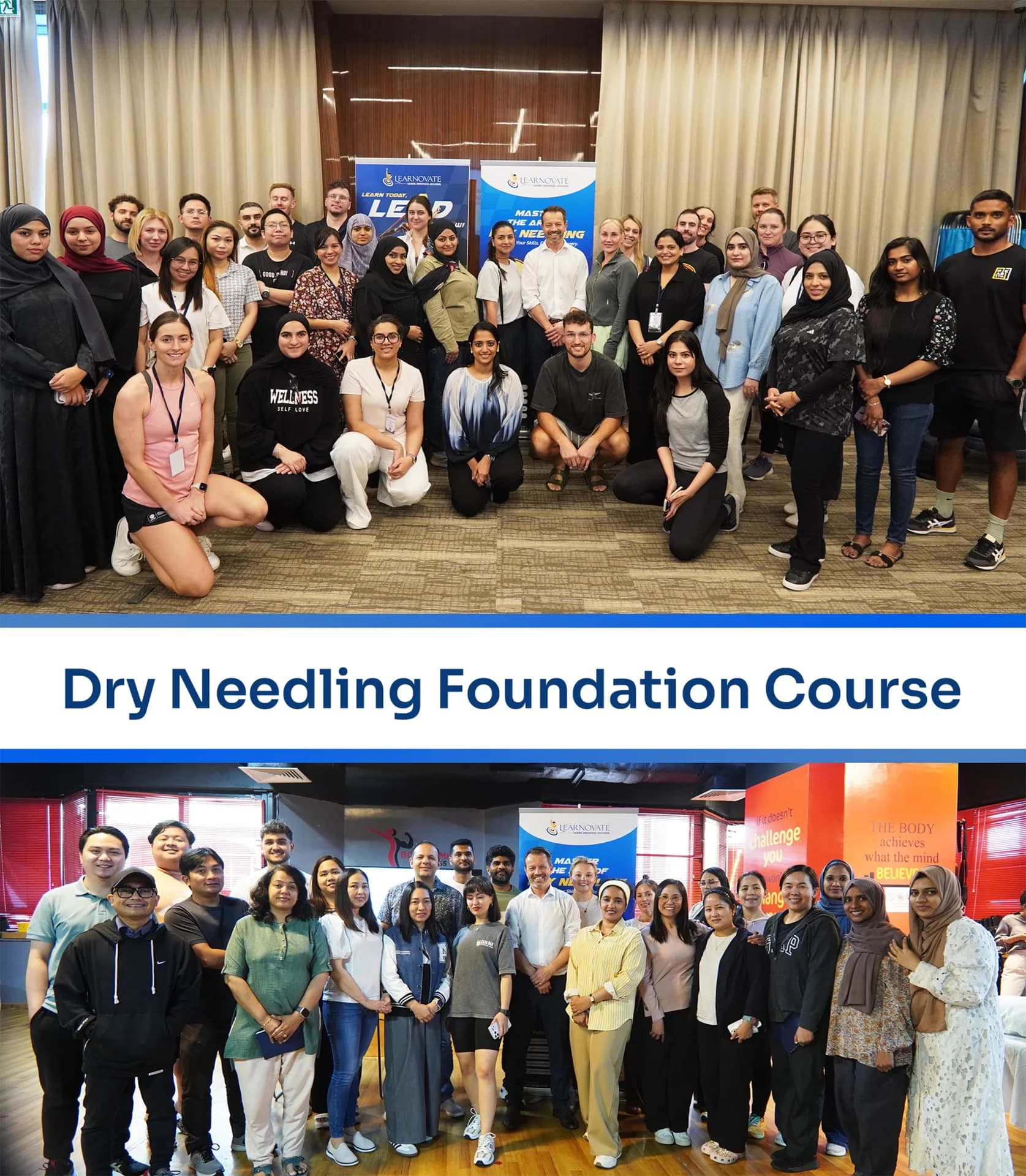 Dry Needling Foundation Course — group photos of participants