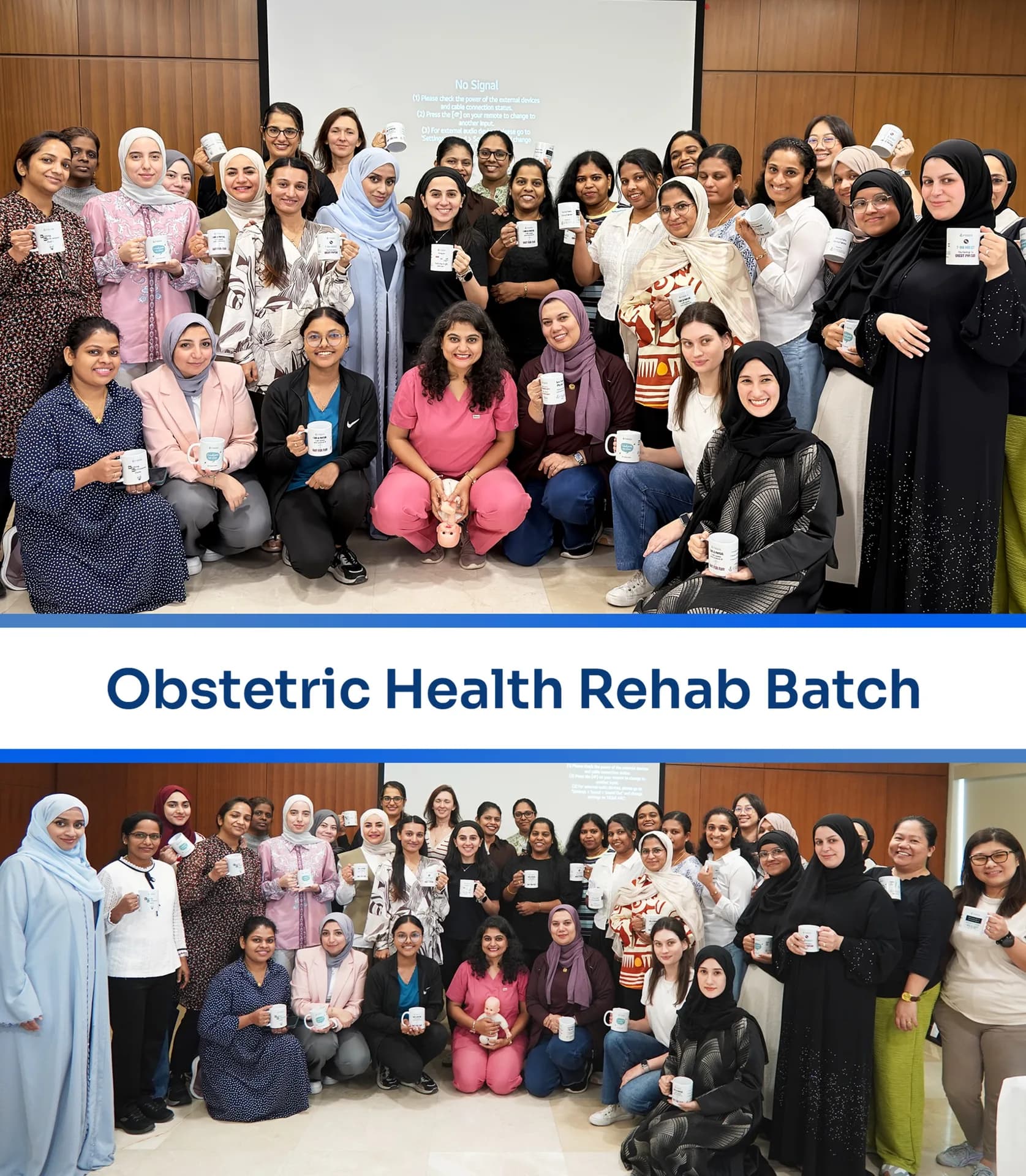 Obstetric Health Rehab batch — group photos of participants